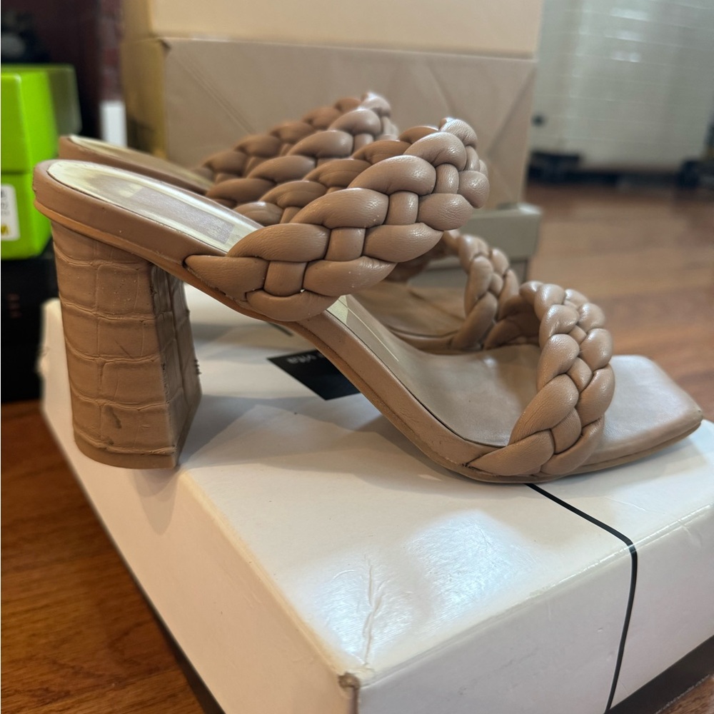 Dolce Vita Braided Beige Heeled Sandals